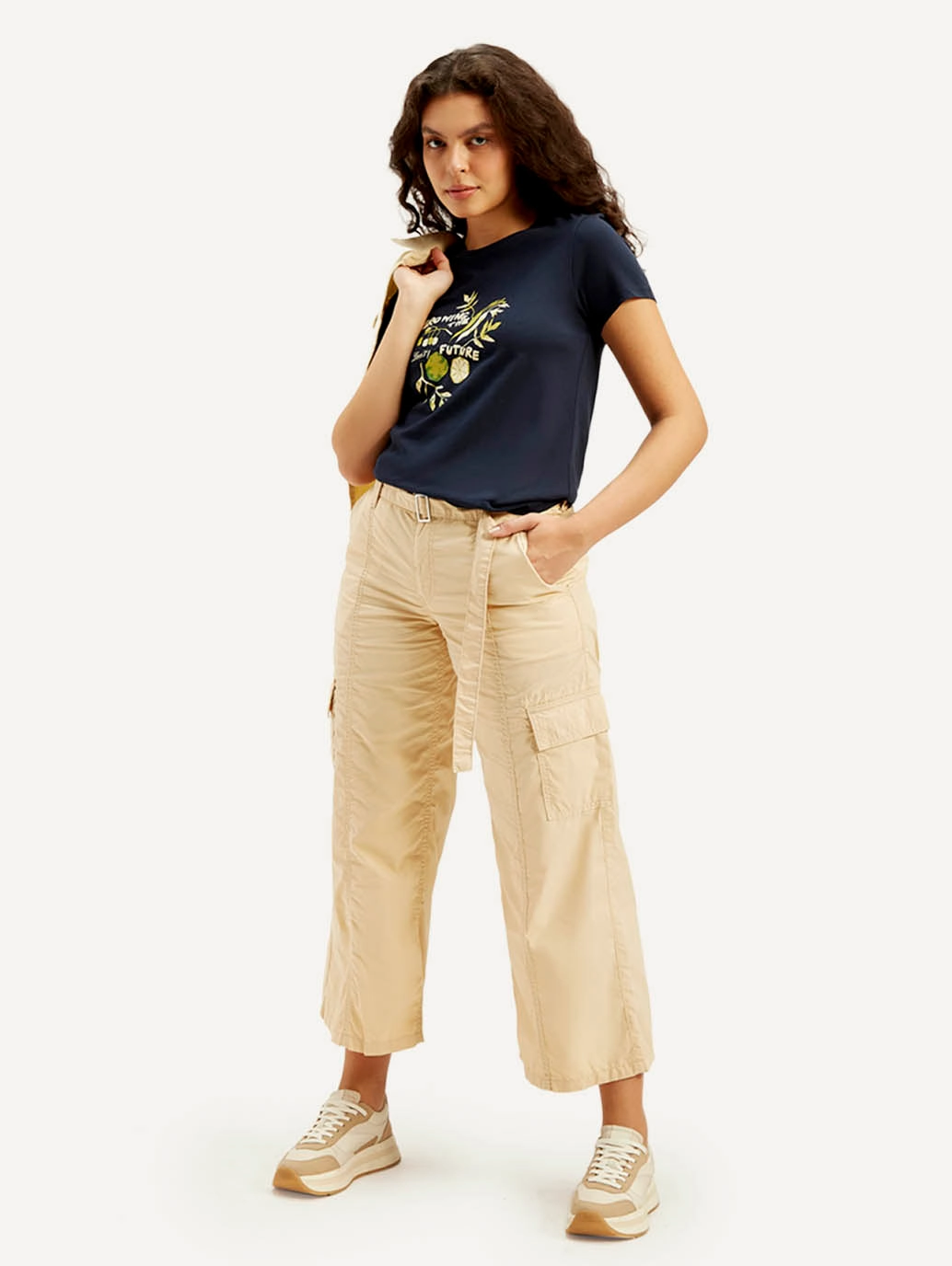 Cooling Fabric Women's Mid Rise Wideleg Trousers