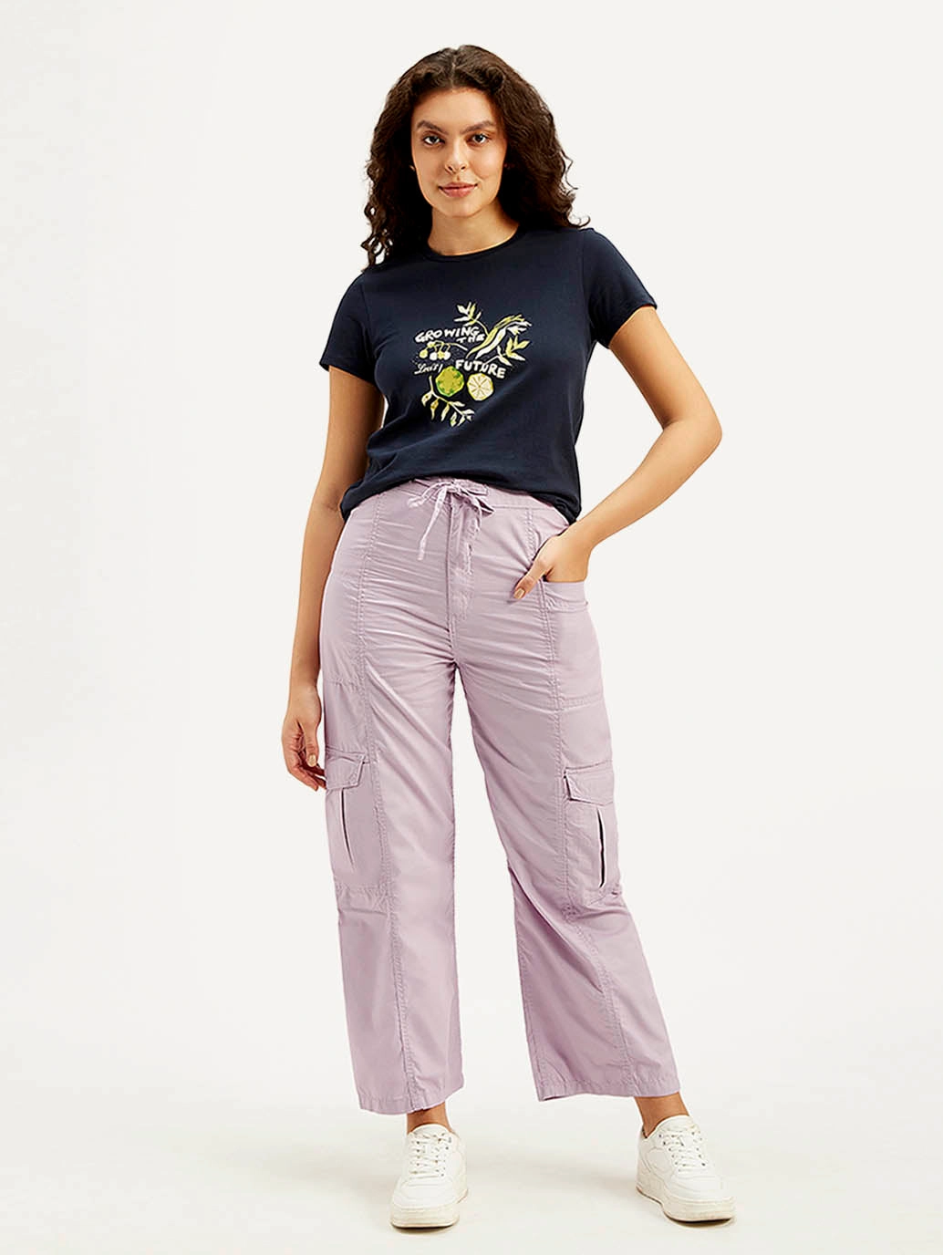 Daily Go-To Women's Purple Loose Fit High Rise Jeans