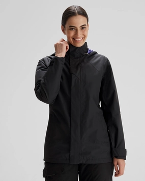 Flexible Hood Design Heavy Duty Zippers Women's PWDR-Days 2L 3-in-1 Snow Jacket  - Black Stingray/Dark Horizon