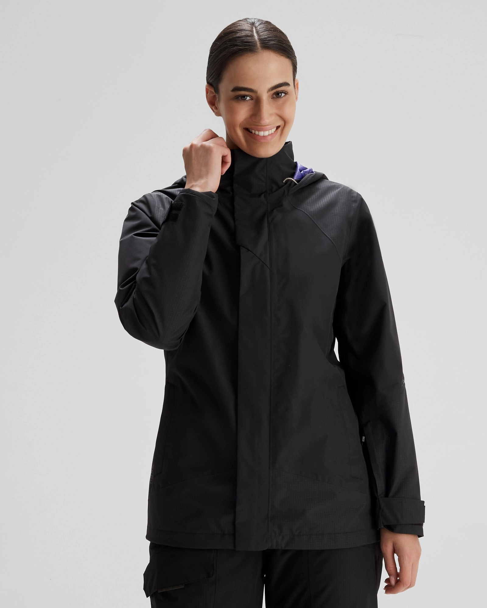 High Collar Options MoistureWickingInterior Women's PWDR-Days 2L 3-in-1 Snow Jacket  - Black Stingray/Dark Horizon