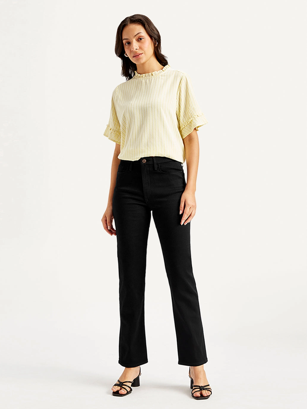 Travel Outfit Student Outfit Lightweight Women's Redloop Black Wedgie Straight Fit High Rise Jeans