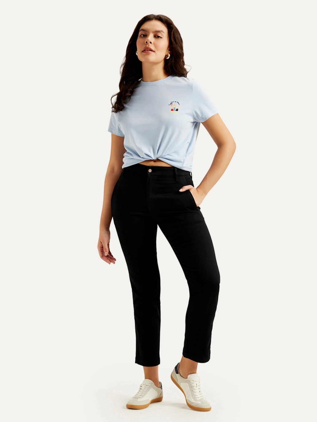 Beach Day Sustainable Women's Redloop Black Wedgie Straight Fit High Rise Jeans