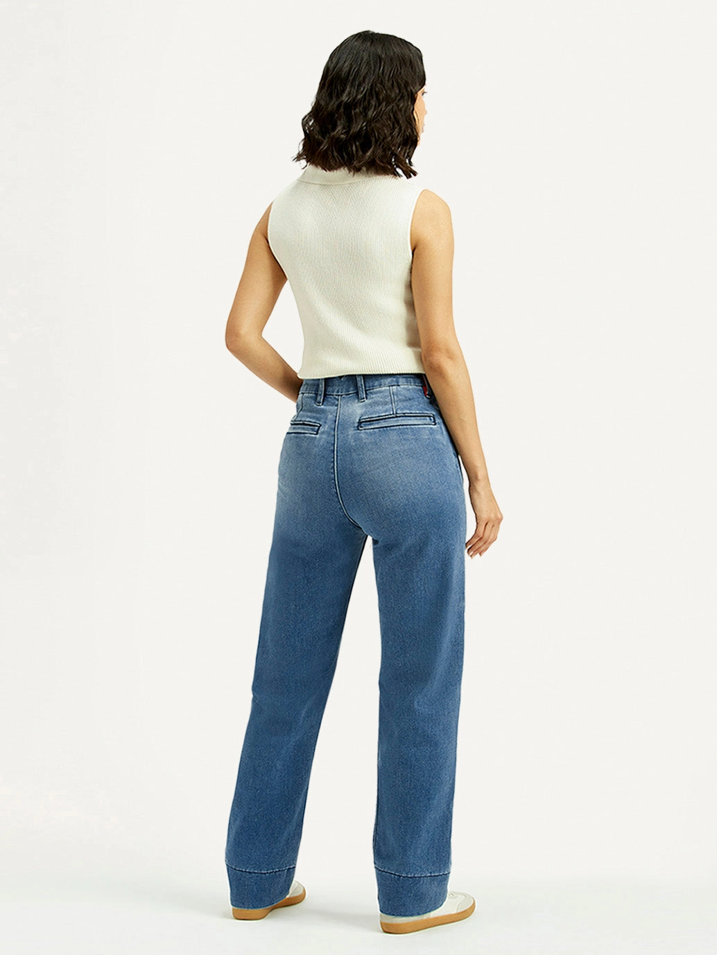 Multipurpose Utility Pockets Women's Redloop Blue Ribcage Straight Fit High Rise Jeans