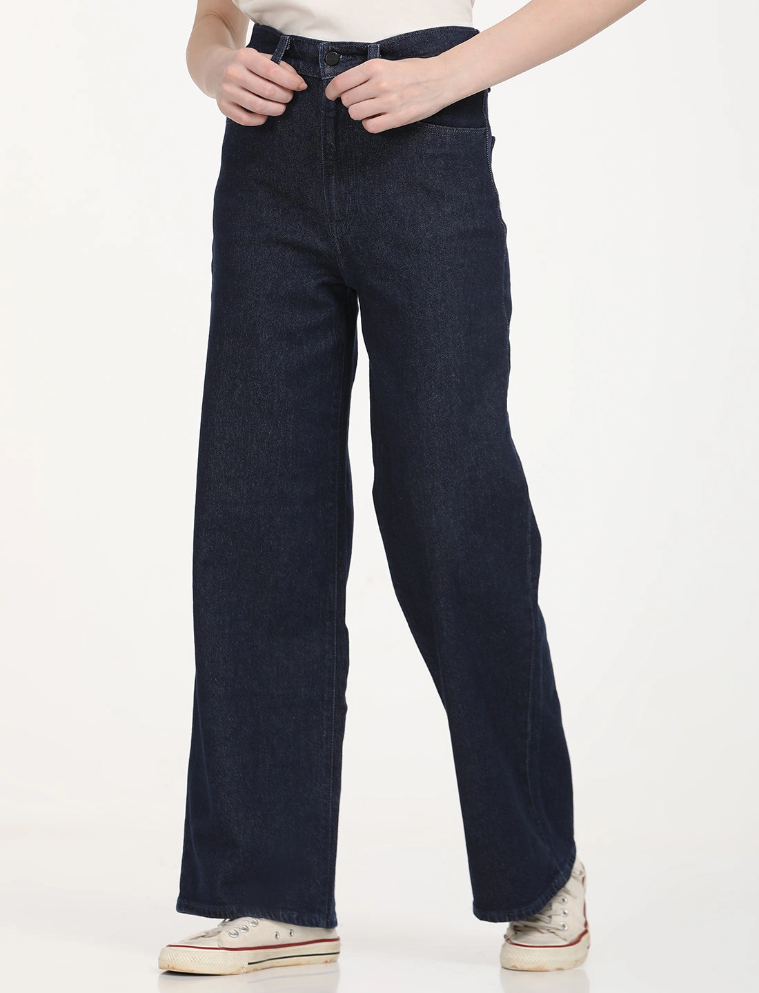 SustainableManufacturing Women's Redloop Mid Rise Navy?Bootcut Trousers