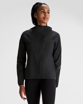 DoubleStitchSeams Women's Seeker 2.5L Rain Jacket - Black Stingray