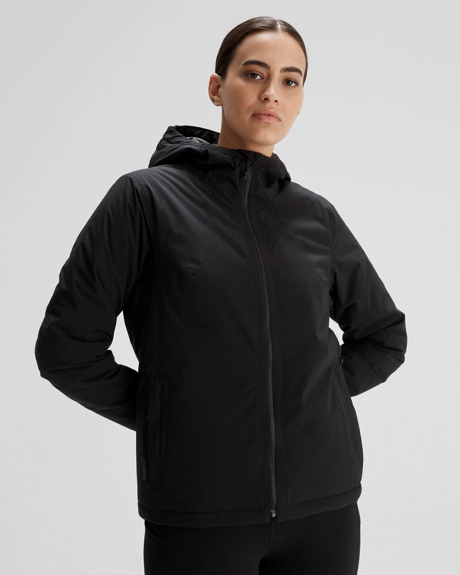 Women's Trailhead 2L Insulated Rain Jacket - Black Stingray QuickDry Fabric Classic Ribbed Cuffs