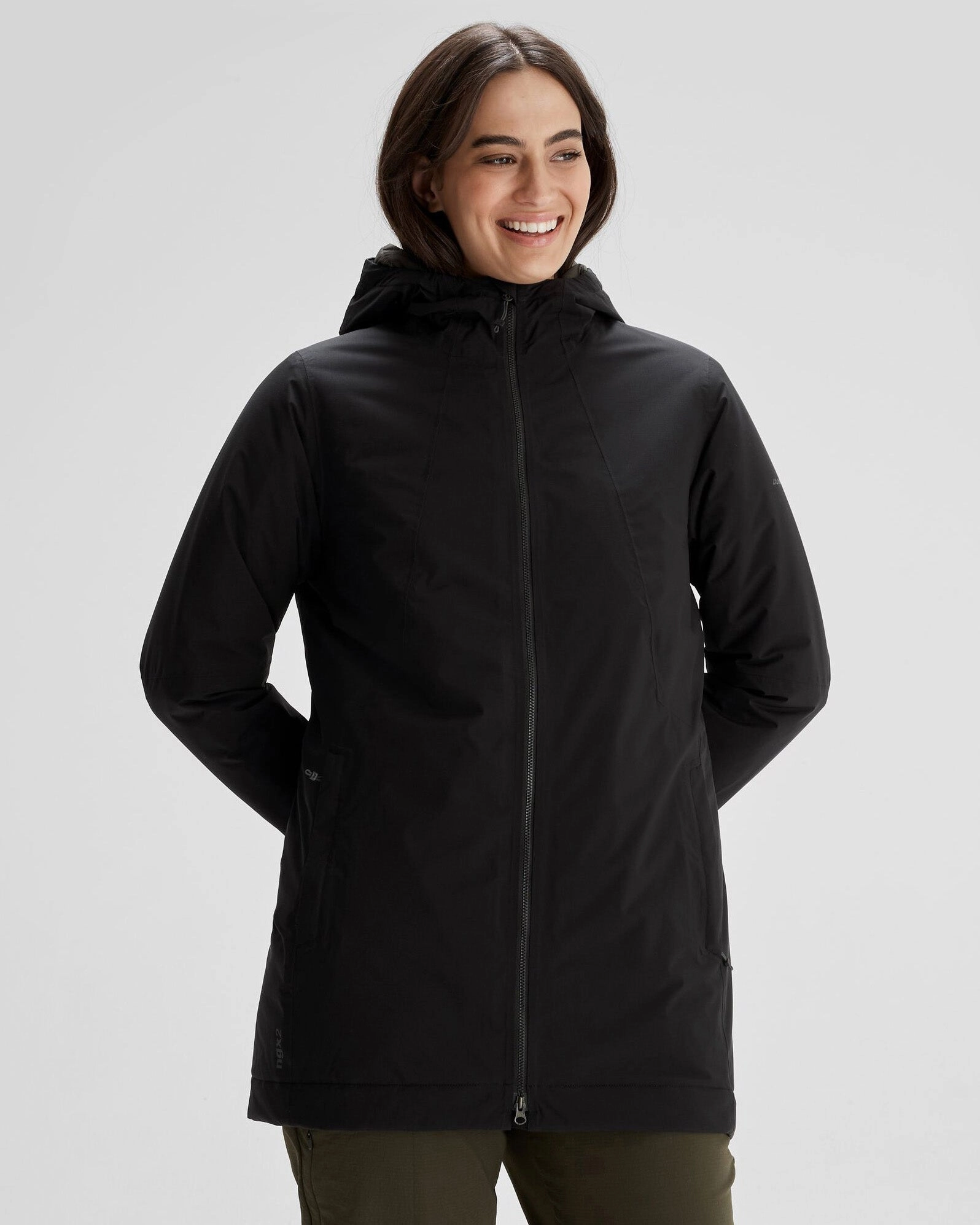Women's Trailhead 2L Insulated Rain Parka - Black Stingray Extra Layer Piece Moisture Managing Layer
