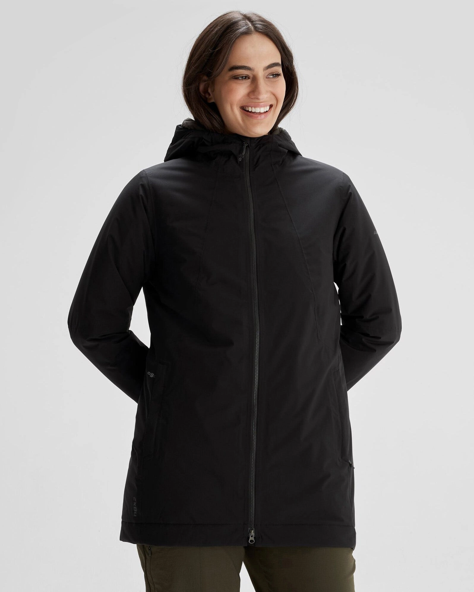 MoistureWickingTechnology Waist String Women's Trailhead 2L Insulated Rain Parka - Black Stingray