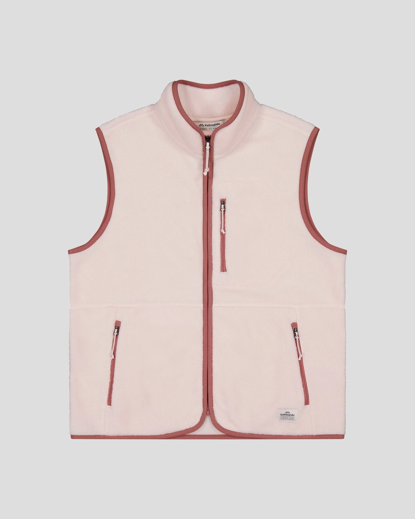 Women??s Trailhead Fleece Vest - Peachy Quick Access Closure Packable Feature Sustainable Material