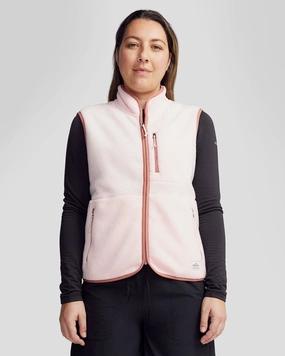 Women??s Trailhead Fleece Vest - Peachy Quick Access Closure Down Stuffed