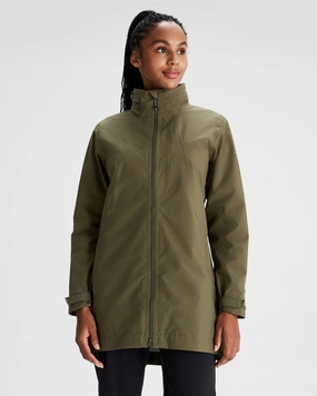 Lightweight Comfort Women's Trailhead Stretch 2.5-layer Rain Parka - Light Moss