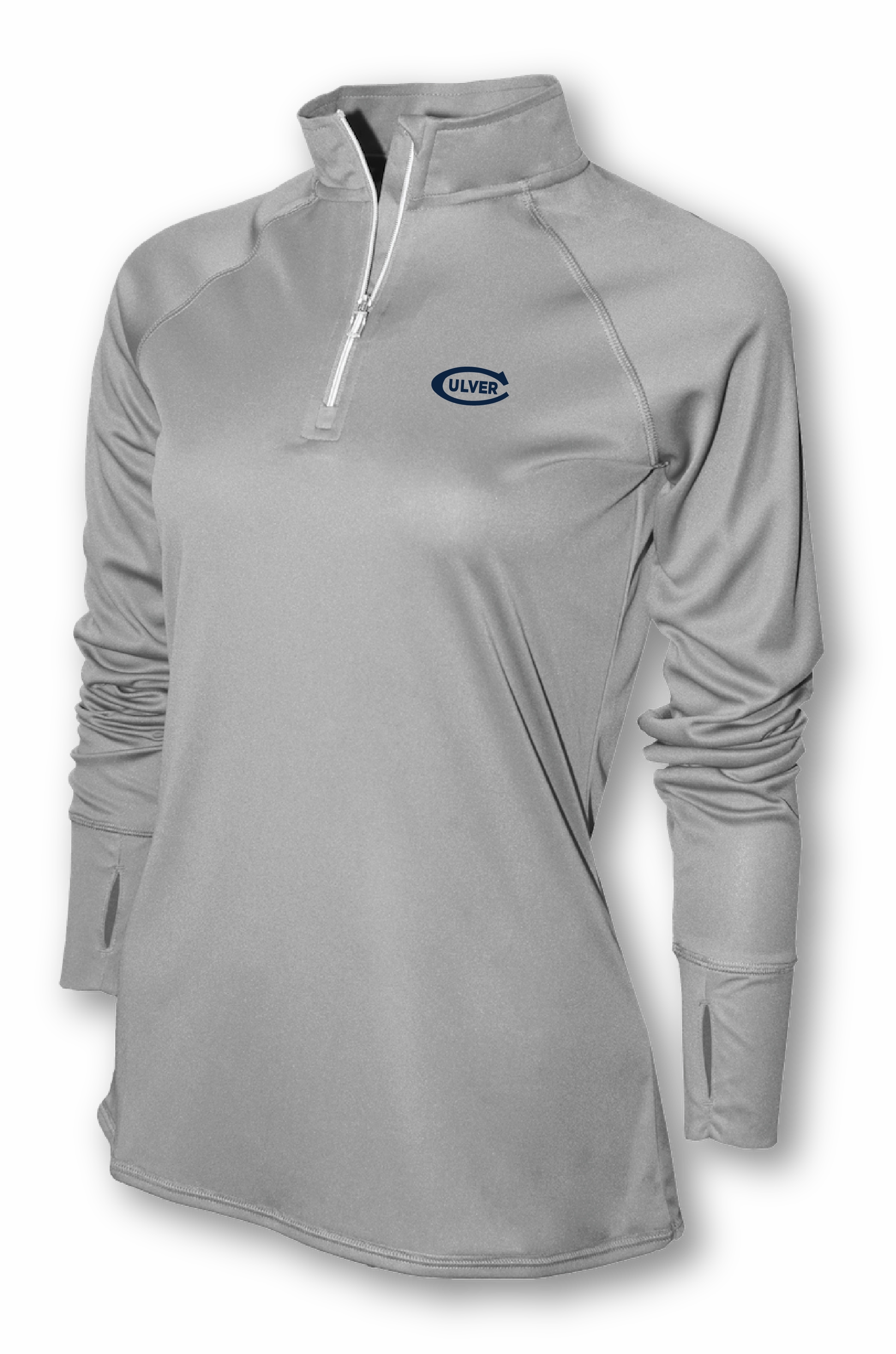 Trendy Top Women's Xtreme-Tek 4Runners Long Sleeve 1/4 Zip - Silver