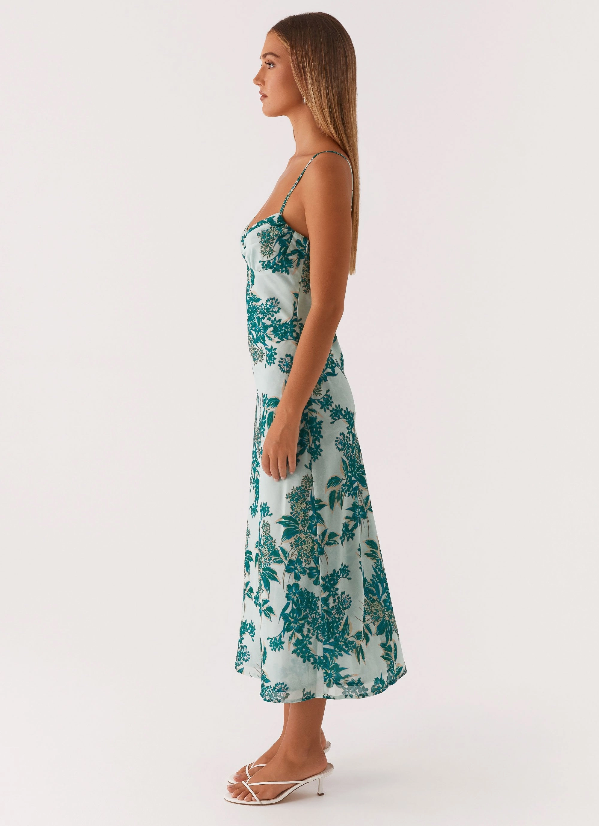 City Flow All Season Love Song Midi Dress - Cloud Nine Floral