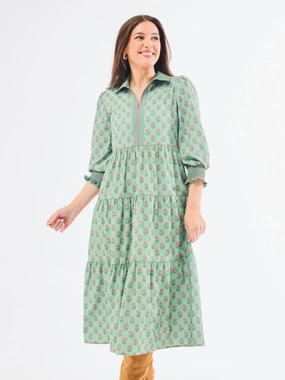 Eleanor Dress | Floral Foulard Vineyard Stylish Appeal