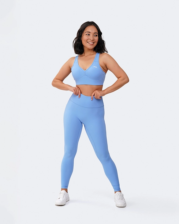 Home Ready Versatile Style Wear Bubble Blue High-Waisted Push-Up Leggings