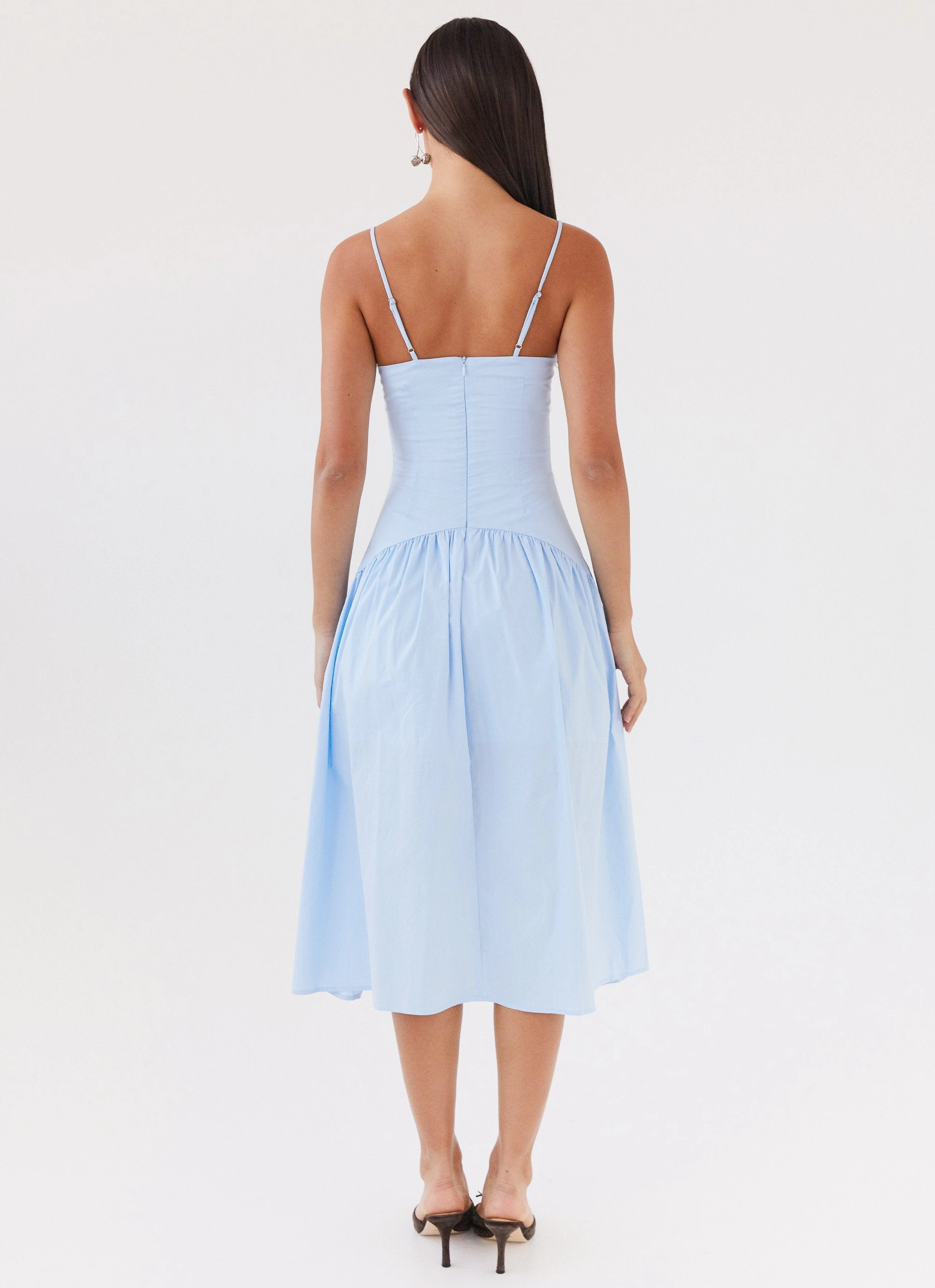 Yvette Corset Midi Dress - Blue Modern Fit