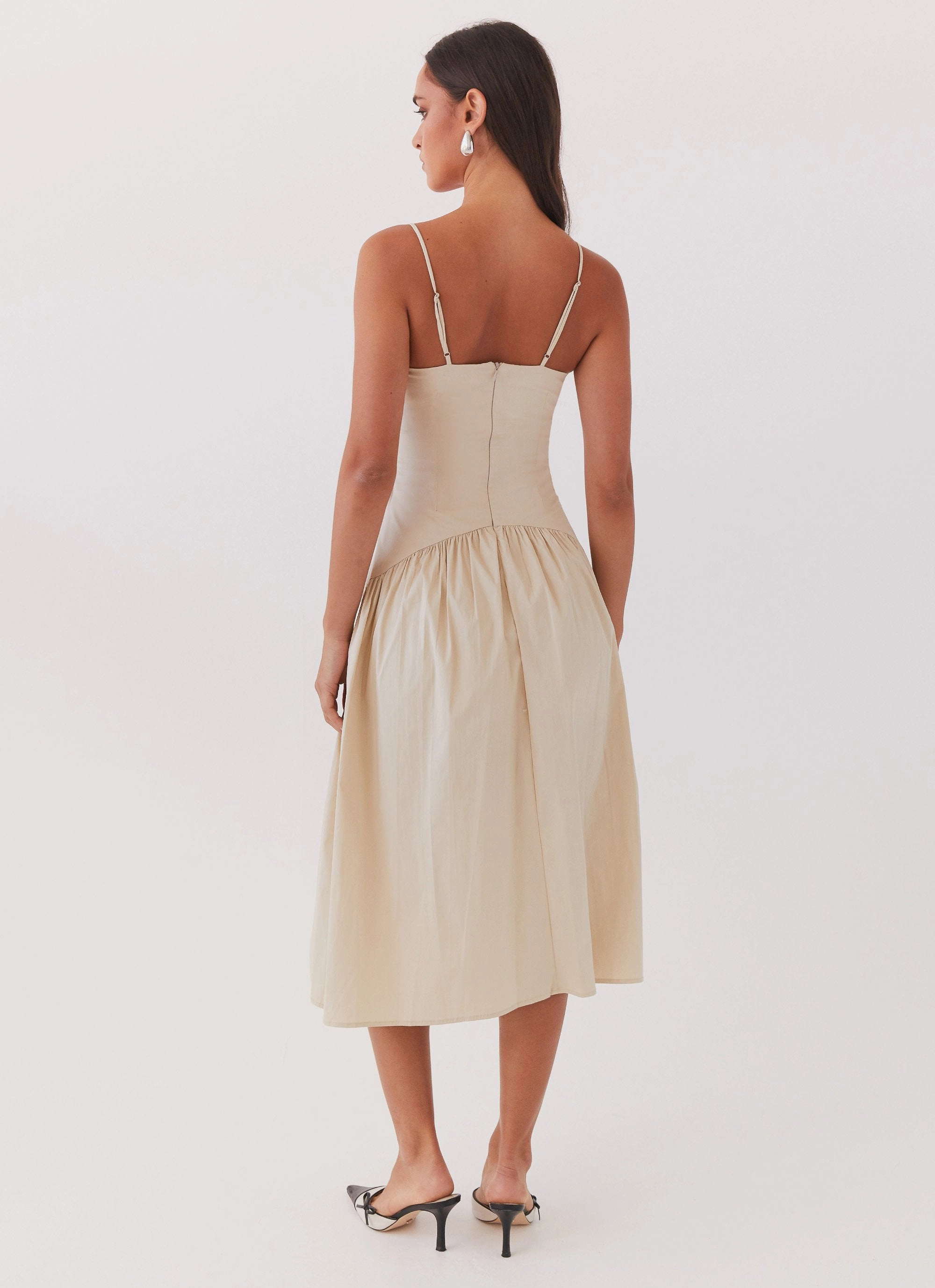 Yvette Corset Midi Dress - Desert Sage Refined Form