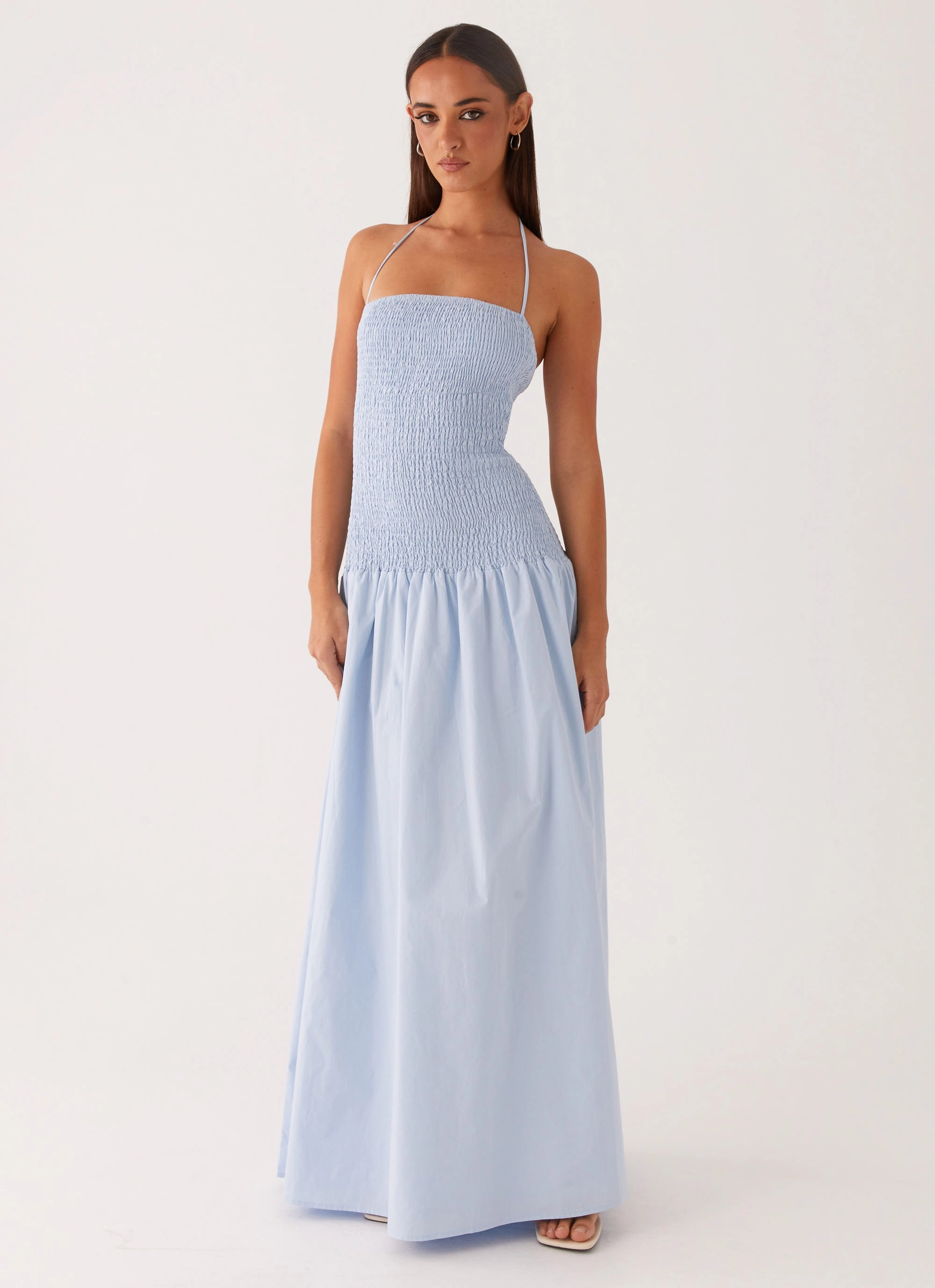 Zahra Maxi Dress - Blue Chic Rhythm Stylish and Simple