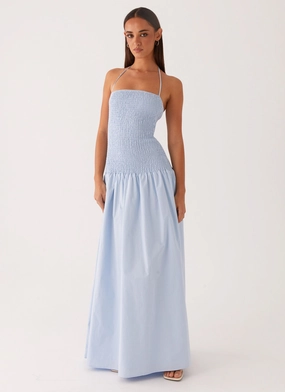 Zahra Maxi Dress - Blue Chic Rhythm Stylish and Simple