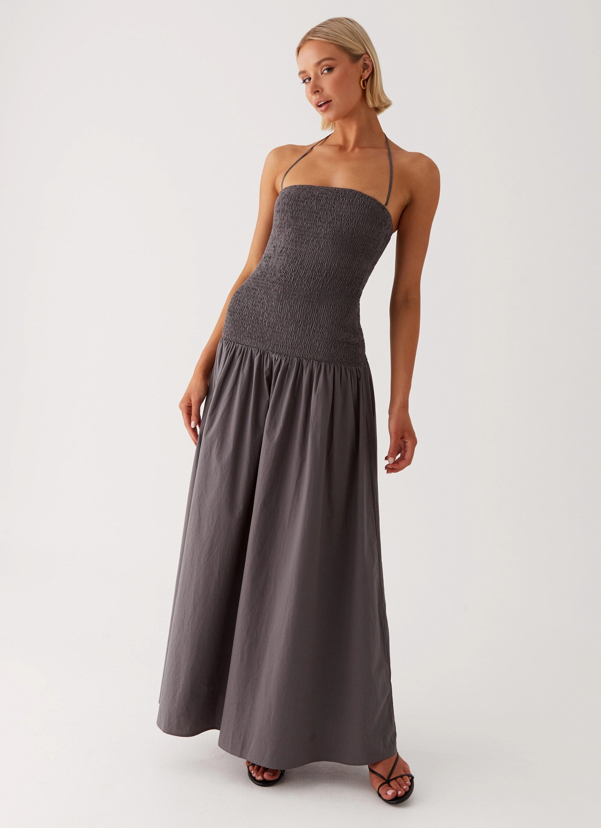 Zahra Maxi Dress - Charcoal Quick Glam