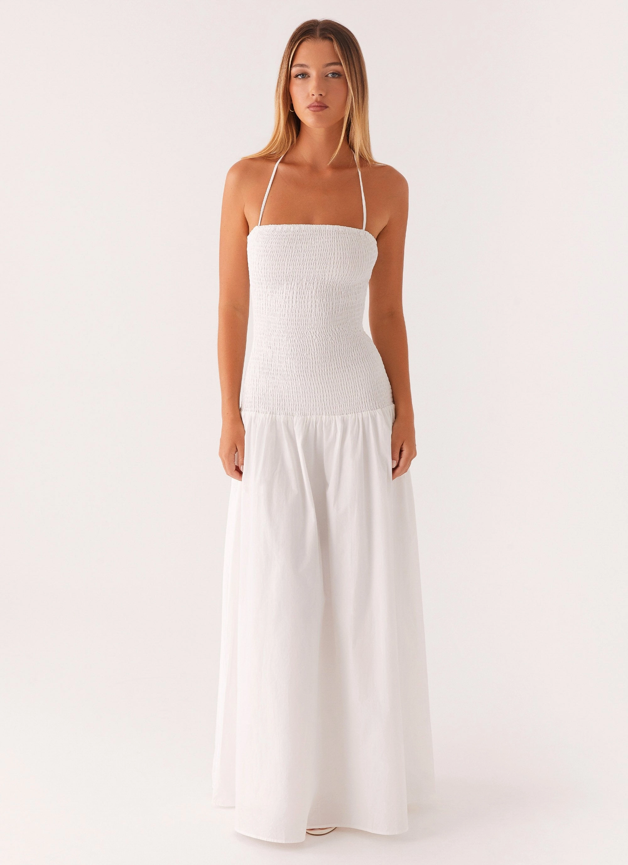 Subtle Detail AntiPillTreatment Zahra Maxi Dress - White