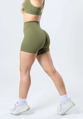 RecStretch Original Sculptseam? Plus Short Olive Elastic Comfort Cooling Mesh Lining