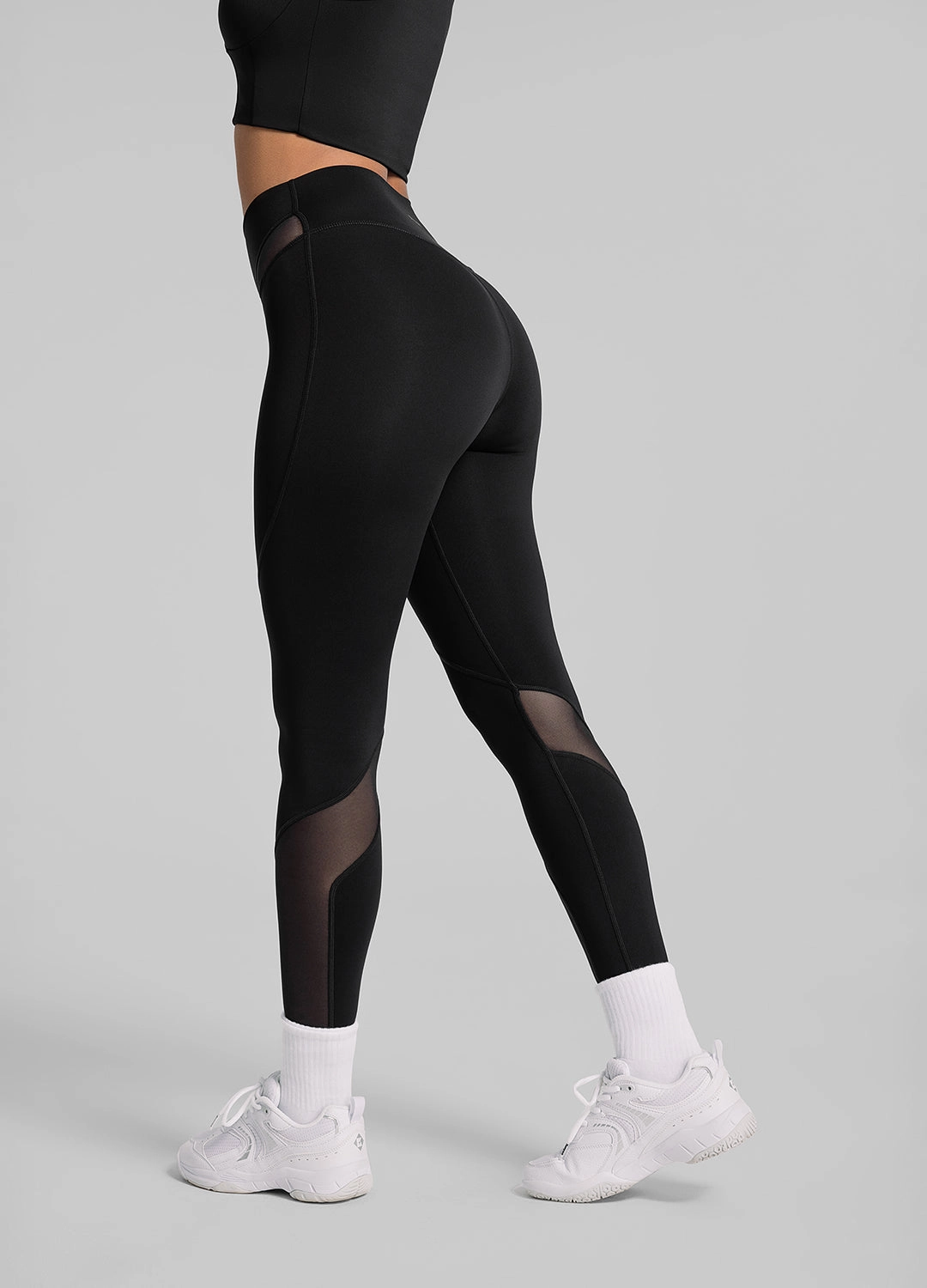 Quick stretch Fit For Action Zip Front Mesh Leggings