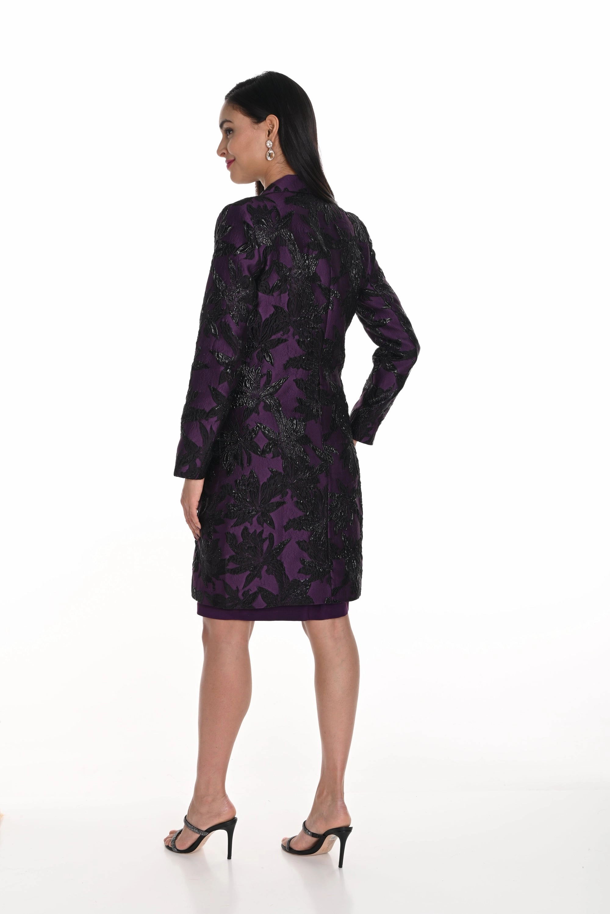 Frank Lyman - 249423U Jacquard Statement Coat Modern Minimal