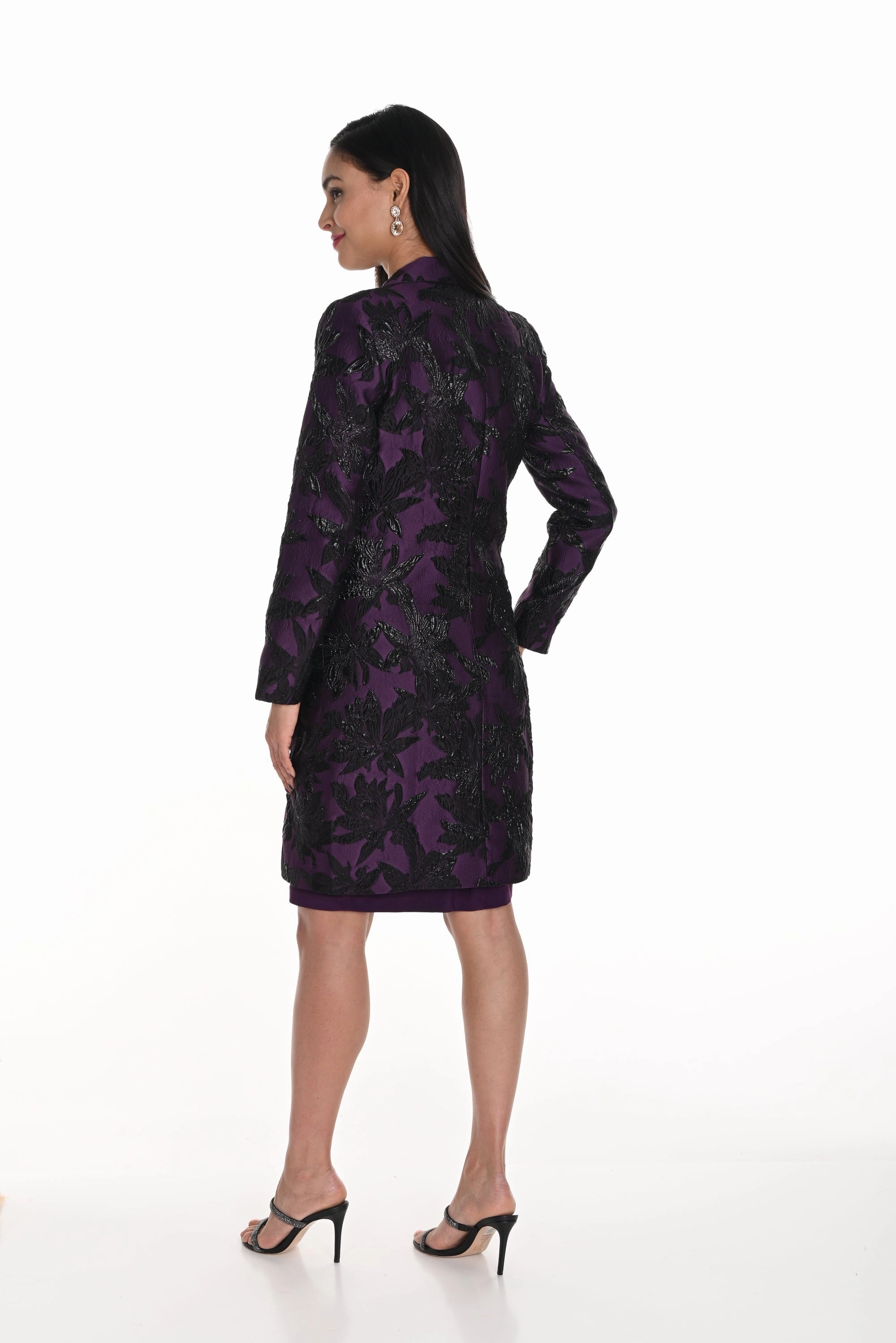 Cross Ventilation Panels Frank Lyman - 249423U Jacquard Statement Coat